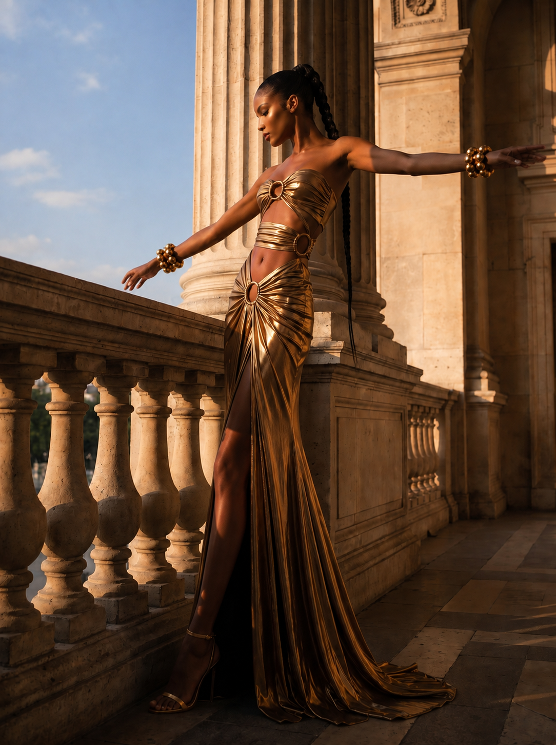 Amara gown Gold color