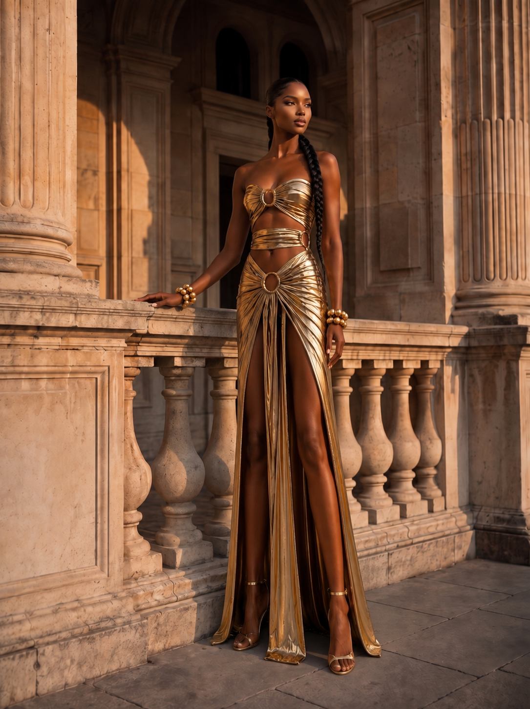 Amara gown Gold color