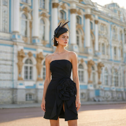 VELVET DRESS BLACK SHORT