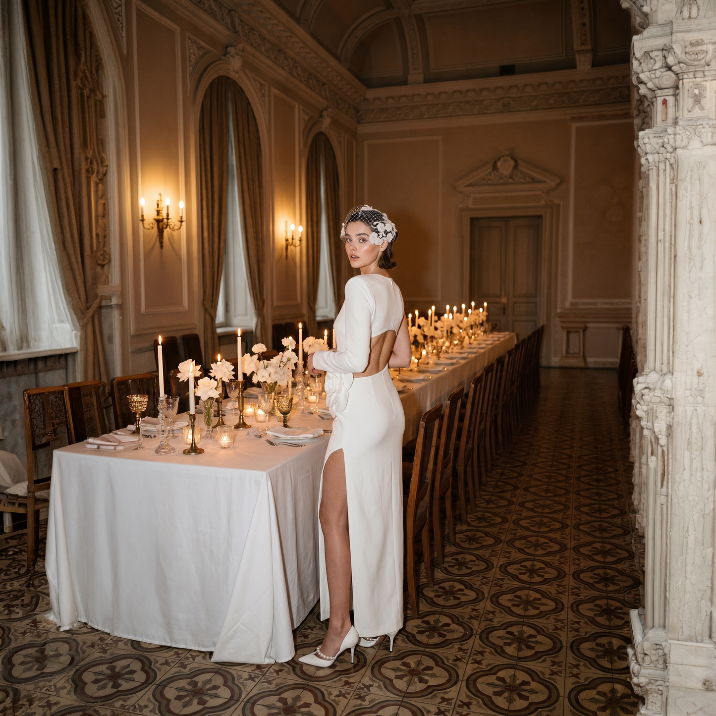 PRECIOUS DRESS WHITE LONG