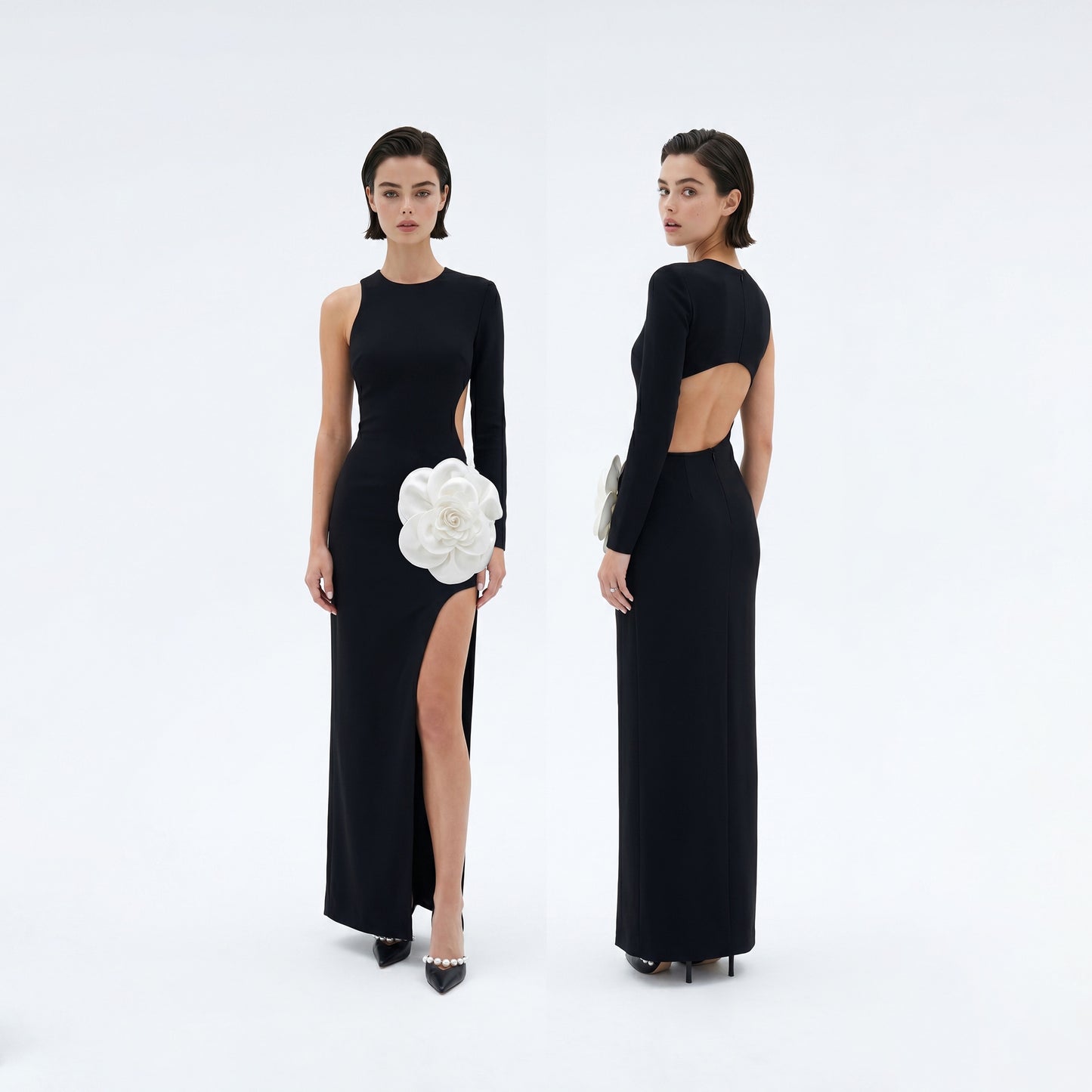 PRECIOUS DRESS BLACK LONG