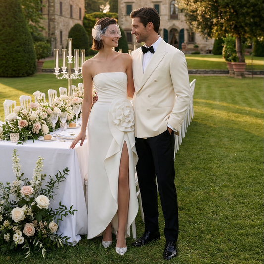 VELVET DRESS WHITE LONG