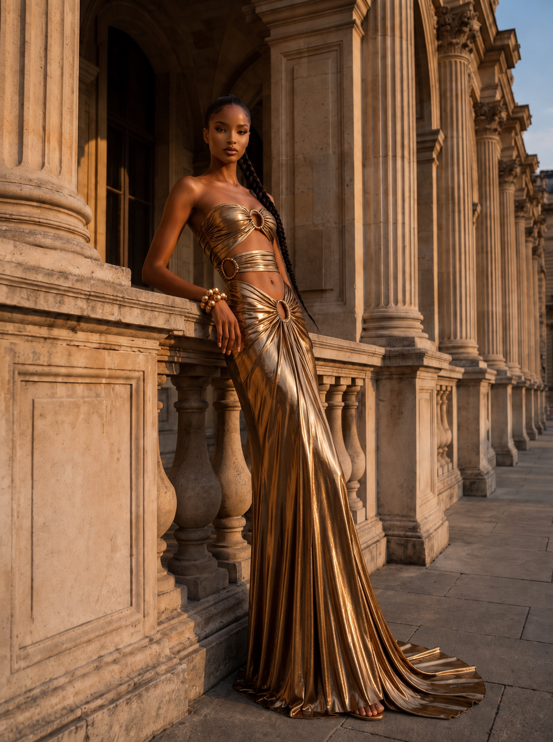 Amara gown Gold color